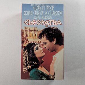 3/$15 Elizabeth Taylor, Richard Burton in CLEOPATRA (1963) Double VHS from 1991